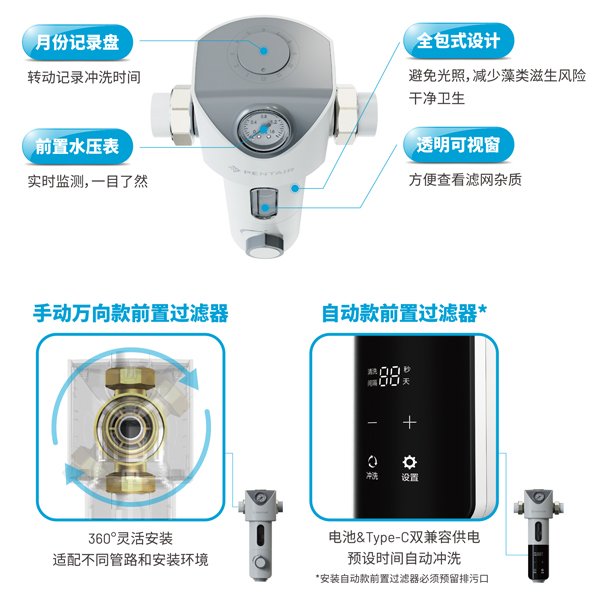 C500系列前置过滤器【家用清水器十大排行榜|家用清水机哪个品牌好|清水机家庭用|清水机滤芯在哪买】伟易博